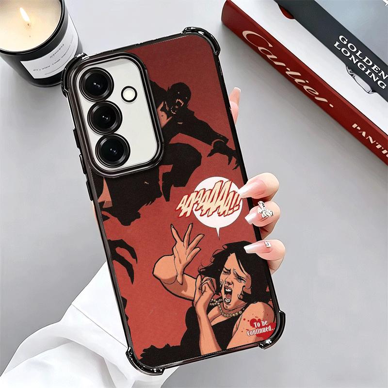 Gothic Vampire Scarlet Art Plating Phone Case For Samsung A17 A07 A37 A57 A16 A56 A15 A55 A14 A54 A13 A53 A26 A36 A25 A35 A24 A3
