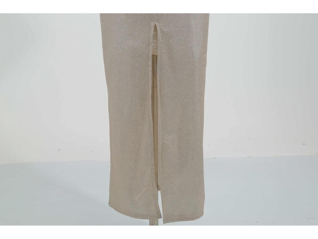 2024 One-Shoulder Ruffled Chest Wrap Evening Dress with Sparkling Hip Slit