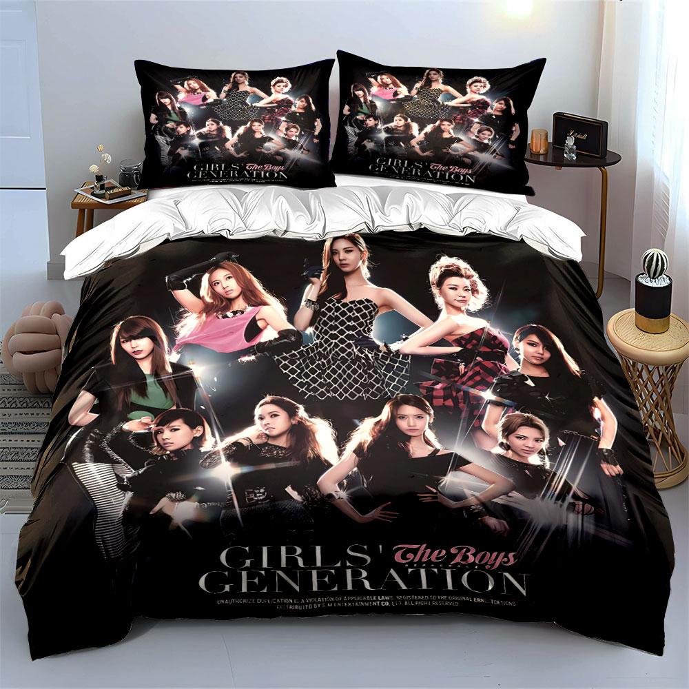 Girls' Generation Themed Set Bedding Duvet Cover Set Duvet Cover Pillowcases (1*Duvet Cover 2*Pillowcases, without duvet insert)