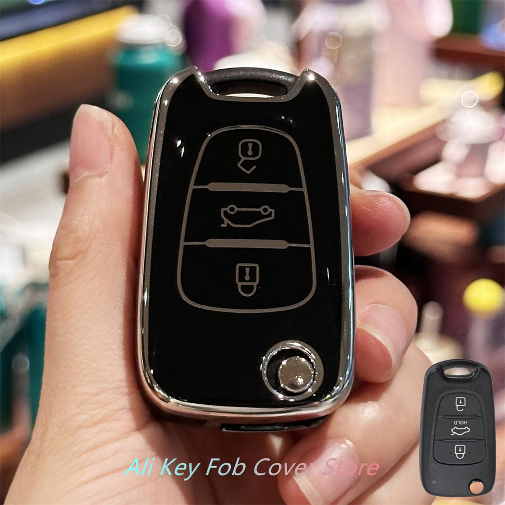 Key Fob Cover with Keychain Lanyard for Hyundai I10 I20 Ix20 I30 Ix35 for Kia Ceed Soul Sportage Venga