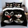 Band-themed face illustrations. Bedding sets Duvet cover sets Duvet covers Pillowcases(1 * Duvet Cover 2 * Pillowcases without duvet insert)