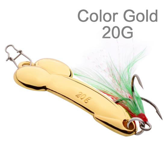 Metal Fishing Lure Bass Freshwater Saltwater Casting Hard Bait Treble Hook