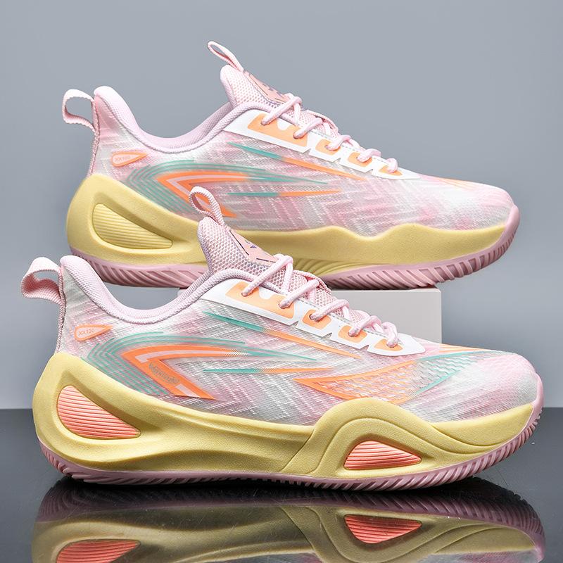 New Mandarin Duck Basketball Shoes Mesh Men's and Women's Mesh Sports Shoes Students Teenagers Big Children Running Shoes