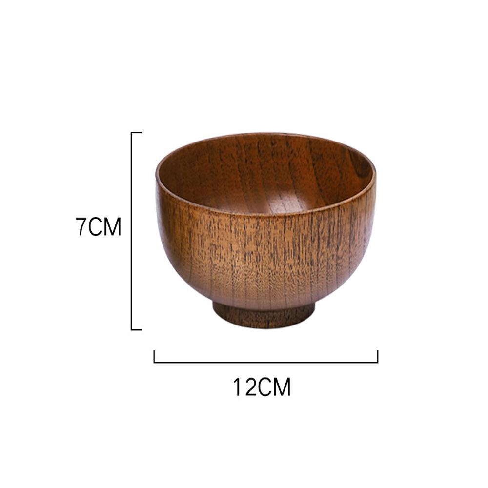 Wooden Bowl Japanese Style Wood Rice Soup Bowl Salad Bowl Food Container Large Small Bowl for Kids Tableware Wooden Utensils