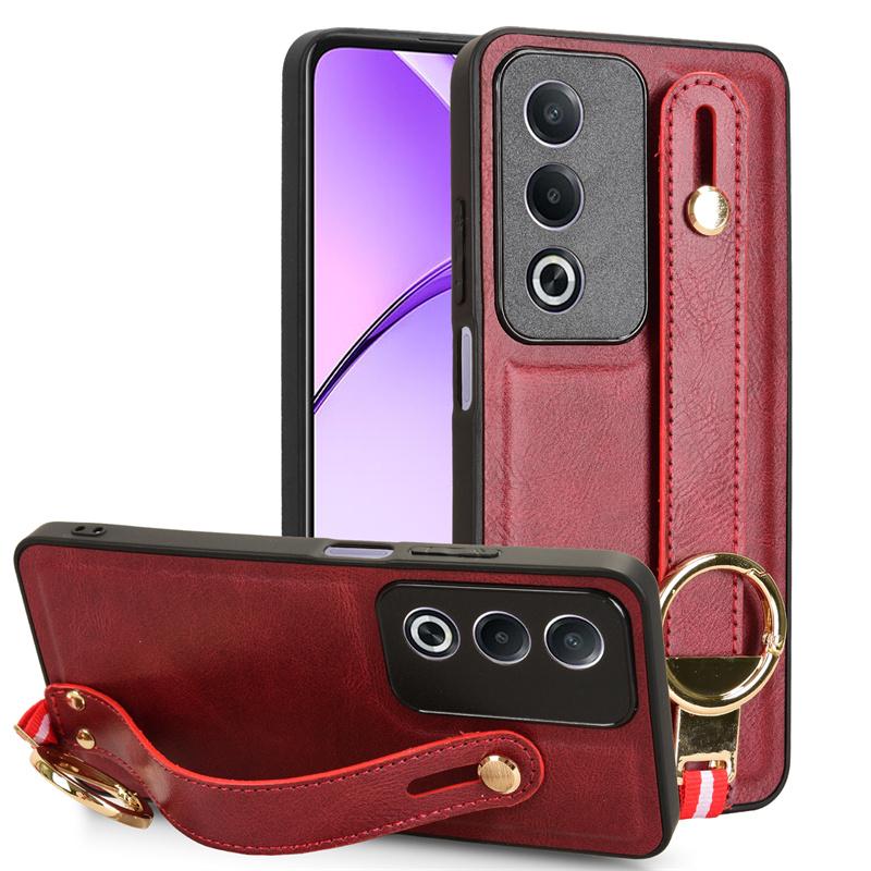 Для OPPO K12X 5G Global Ремешок на запястье Кольцо Подставка Держатель для телефона Чехол Для OPPO A3Pro Global Чехол в стиле кожи Ударопрочная крышка