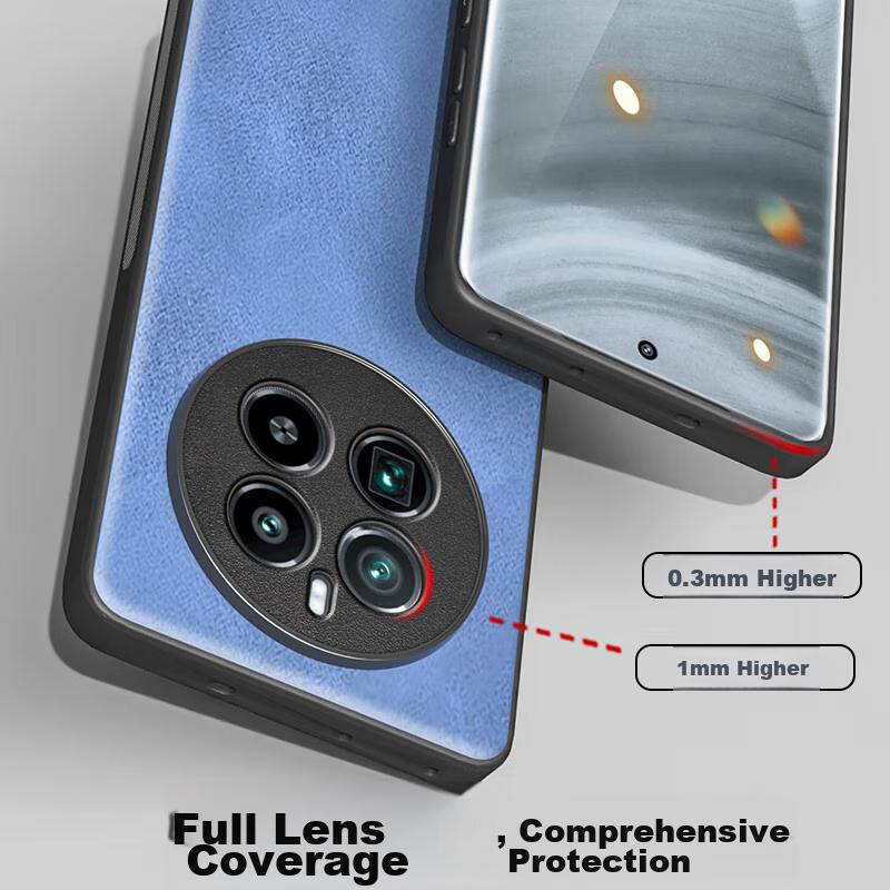 HotFire Phone Case for Realme GT 5 Pro, Upgraded Skin-Like Matte Lens Full Protection Silicone Cover - Midnight Black