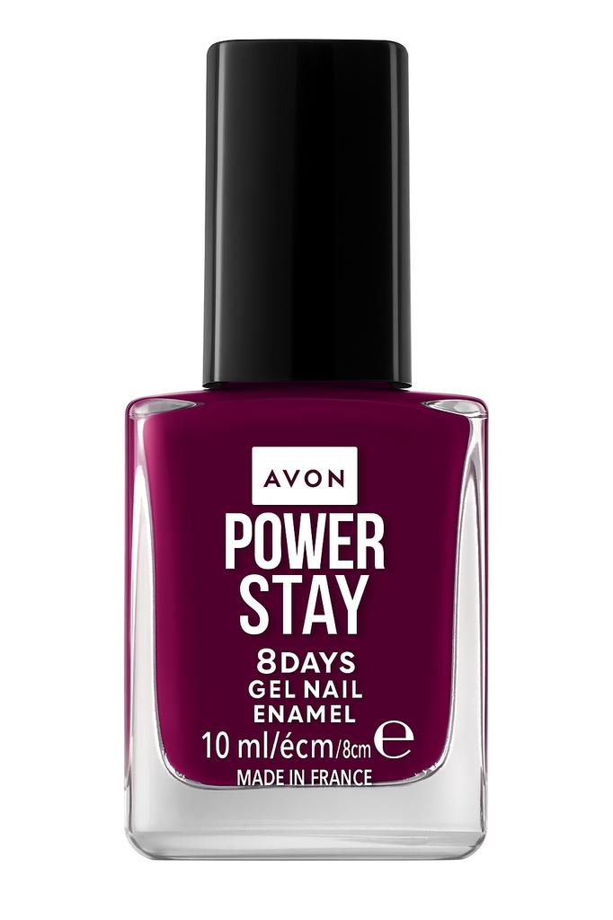 Avon Powerstay Gel Nail Polish, Hybrid Effect Dark Dahlia