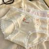 Antibacterial Pure Cotton Panties Jacquard Mid Waist Comfortable Triangle Women’s Panties