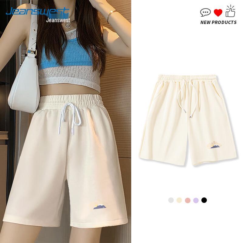 Женские летние хлопковые шорты-бермуды А-силуэта Jeanswest 2025