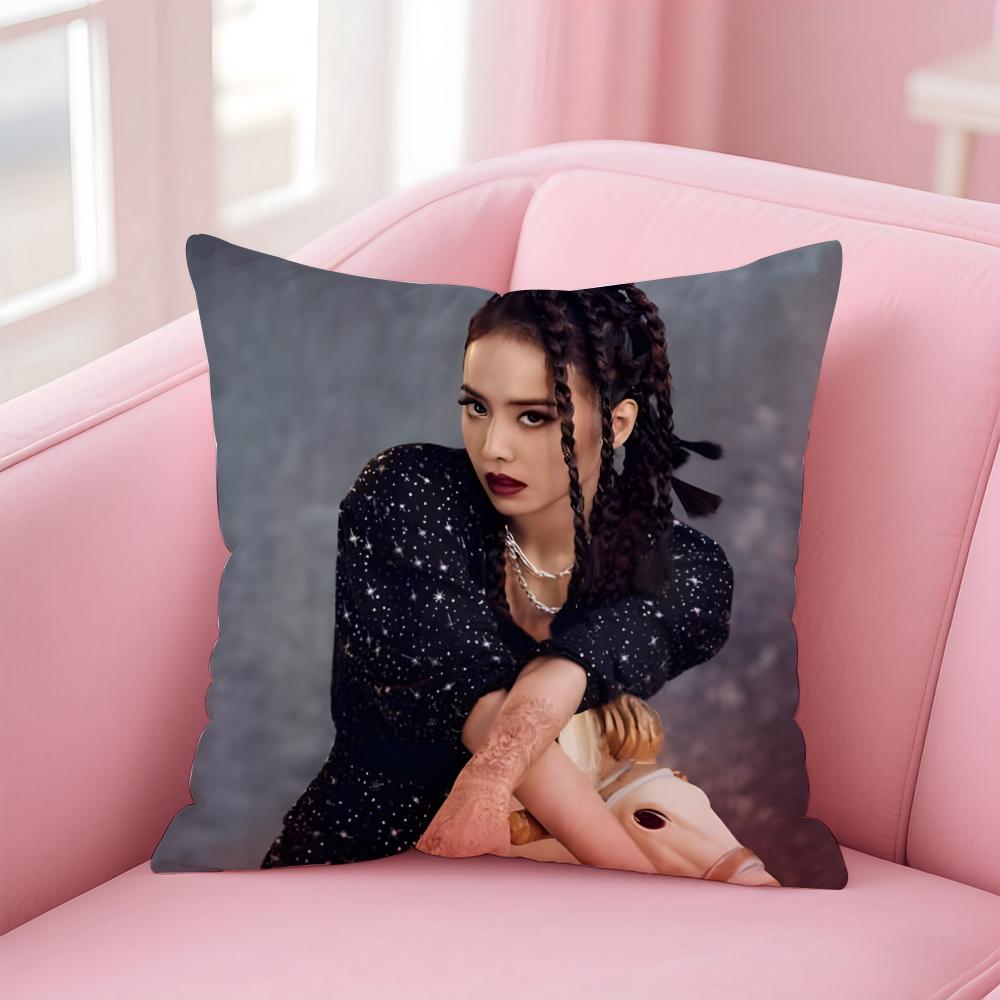 Popular fashionable Chinese singer JJolin Tsai Cushion Cover Pillow Case Soft Friendly Fabric Concealed Zipper