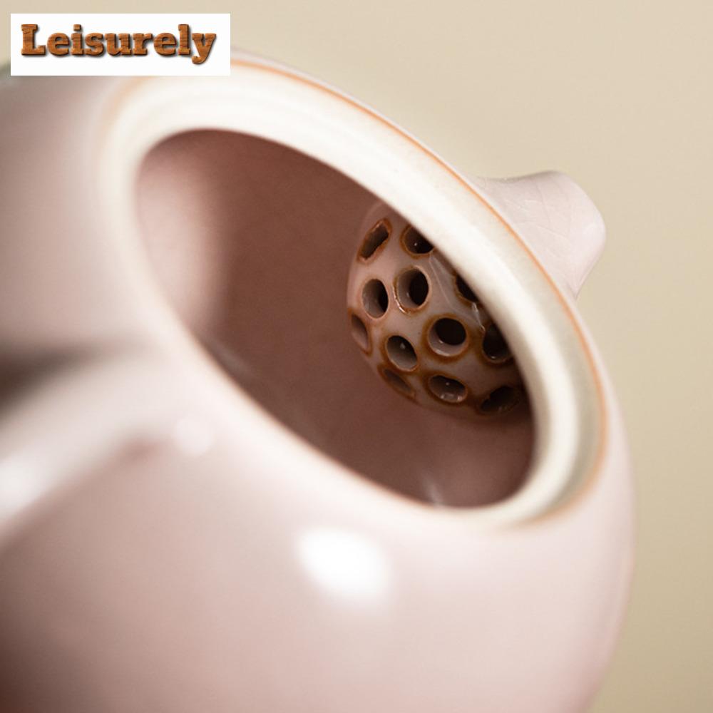 Старинная розовая чашка Ru Kiln с изображением клубничного кролика, 1 горшок, 2 чашки, китайский чайник для заваривания чая Xishi, набор для заваривания чая и чайных чашек, чайный сервиз Kung Fu