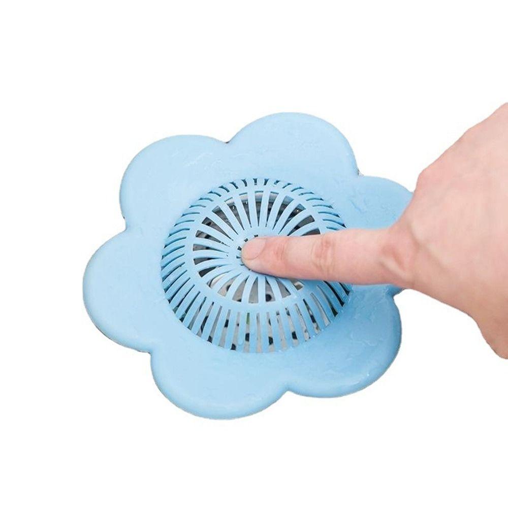 4Pcs Soft Flower Sink Strainer Anti-clogging Hair Catcher Floor Drain Covers Bathtub