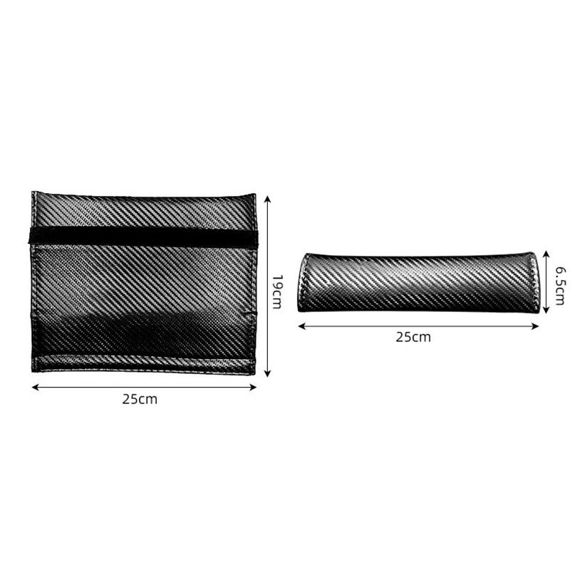 CNF1 2pcs Carbon Fiber Leather Safety Belt Shoulder Cover Accessories For Jeep Renegade Wrangler JK Gladiator Grand Cherokee Compass