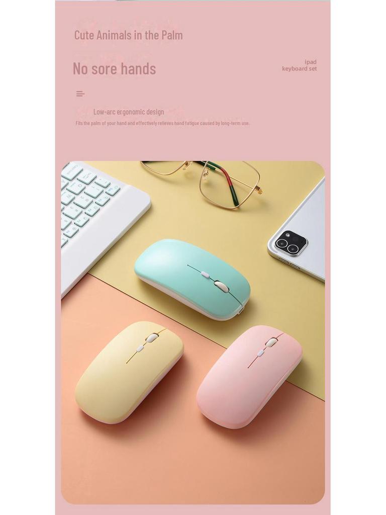 Беспроводной Bluetooth-комплект клавиатуры и мыши для планшетов Apple iPad, Huawei Honor и устройств Android