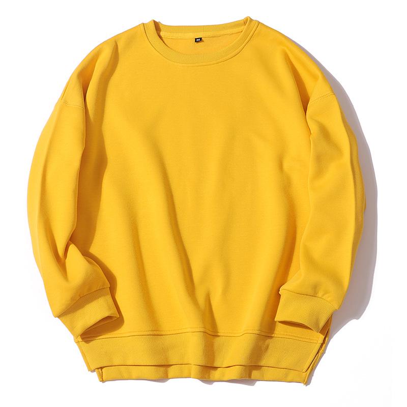 Women's 280g Thin Style Round Neck Pullover Sweatshirt - Solid Color, In Stock