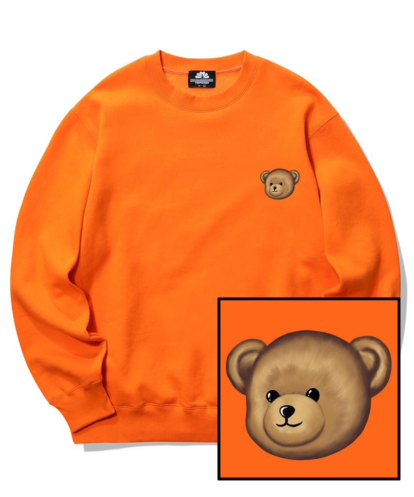 TRIPSHION Small Bear Logo Crewneck - Orange