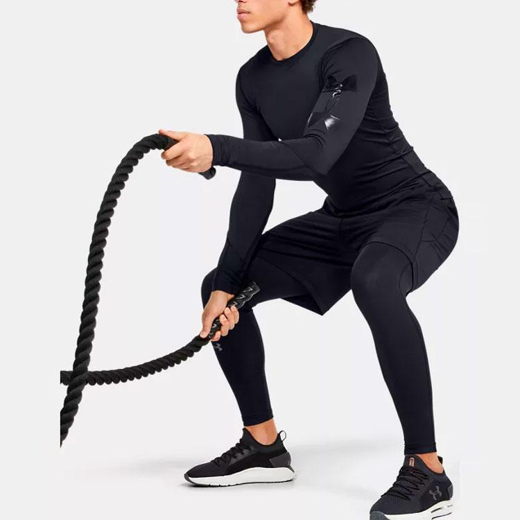 Under Armour Спортивная футболка с длинным рукавом, мужские топы, черная 1351817-001