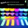 59 мл Светящаяся Акриловая Краска для Художников - Флуоресцентная, Водонепроницаемая, Идеальна для Ручной Росписи Одежды
