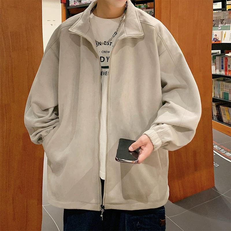 Suede Vintage Jacket for Men Spring and Autumn American Fashion Couple Coat Overalls Casual Boys On Clothes