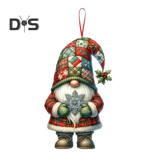 Christmas Snowman Car Pendant 2D Acrylic Cartoon Snowman Cow Hanging Ornament for Home Garden Christmas Tree Decoration Party Gift