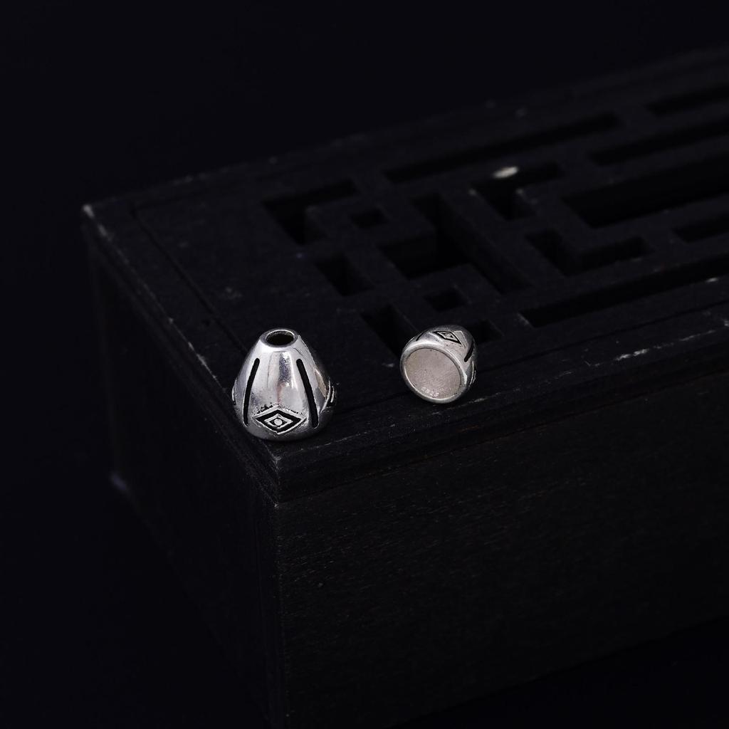 Стерлинговое серебро S925 Китайский стиль Глаз Будды Ступа Четки DIY Бодхи Молитвенные бусины Венге Аксессуары.