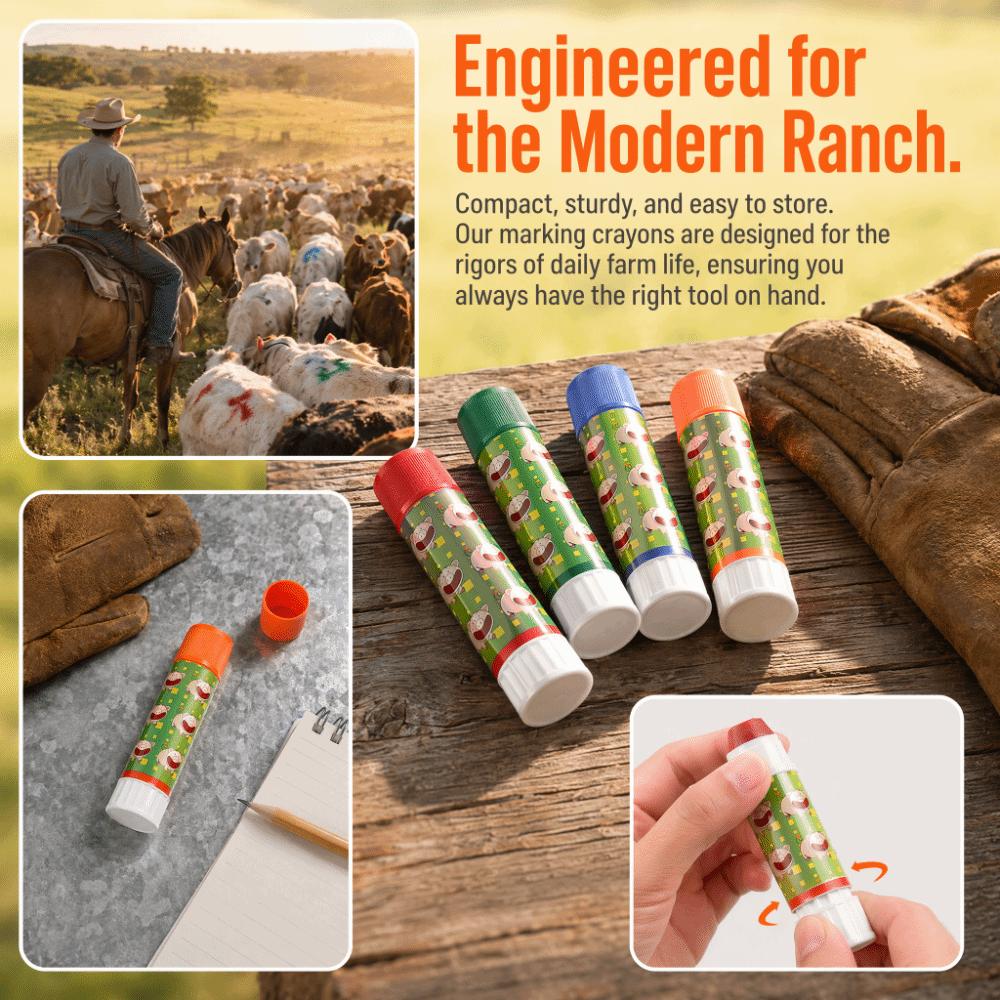 4Pcs Paraffin Pig Marking Crayon Plastic Casing Sheep Marking Crayon Cow Marking Crayon Livestock