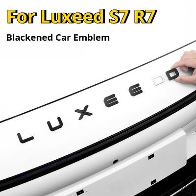 Для Luxeed S7 R7 Черненая Наклейка на Значок Автомобиля Передний Задний Значок Буквы Значок Модификация Декоративные Аксессуары