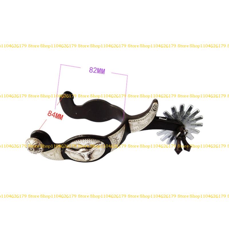 A1A2 Metal Horse Spur Western Cowboy Spur Mens Roping Spur with Gear Enduring