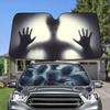 Смешная Жуткая Рука Призрака Световая Автомобильная Солнцезащитная Шторка на Лобовое Стекло Защита от УФ Излучения Переднее Крепление Солнцезащитный Козырек Защитный Чехол