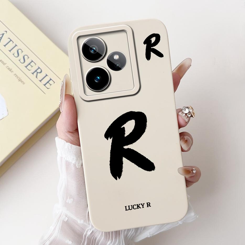Чехол для Realme GT7 5G RMX5061 Милый Чехол с Счастливыми Буквами Мягкий ТПУ Матовый Чехол для Телефона Для Realme GT 7 Pro GT7 T 7T GT7T Fundas Coque
