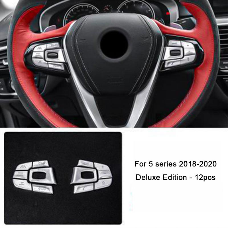 For BMW 3 4 5 series 6GT Z4 X3 X5 X6 X7 G30 F90 G20 G23 G83 G32 G29 G05 G06 2018- Car Steering Wheel Button Cover Stickers