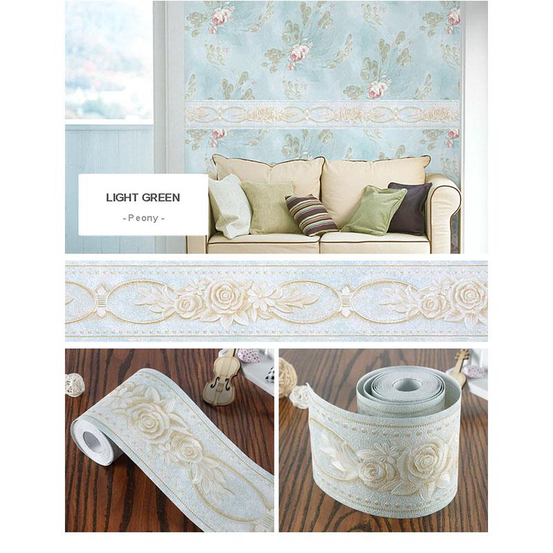 5M Водонепроницаемые обои для талии Туалет Ванная комната Самоклеящиеся плинтусные линии Декор Плинтус Коридор Пол Бордюр 3D Наклейки