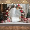 Yeele Photography Background Christmas Balloons Arch Xmas Tree Gifts Winter Kids Family Party Photo Studio Decor Props Banner