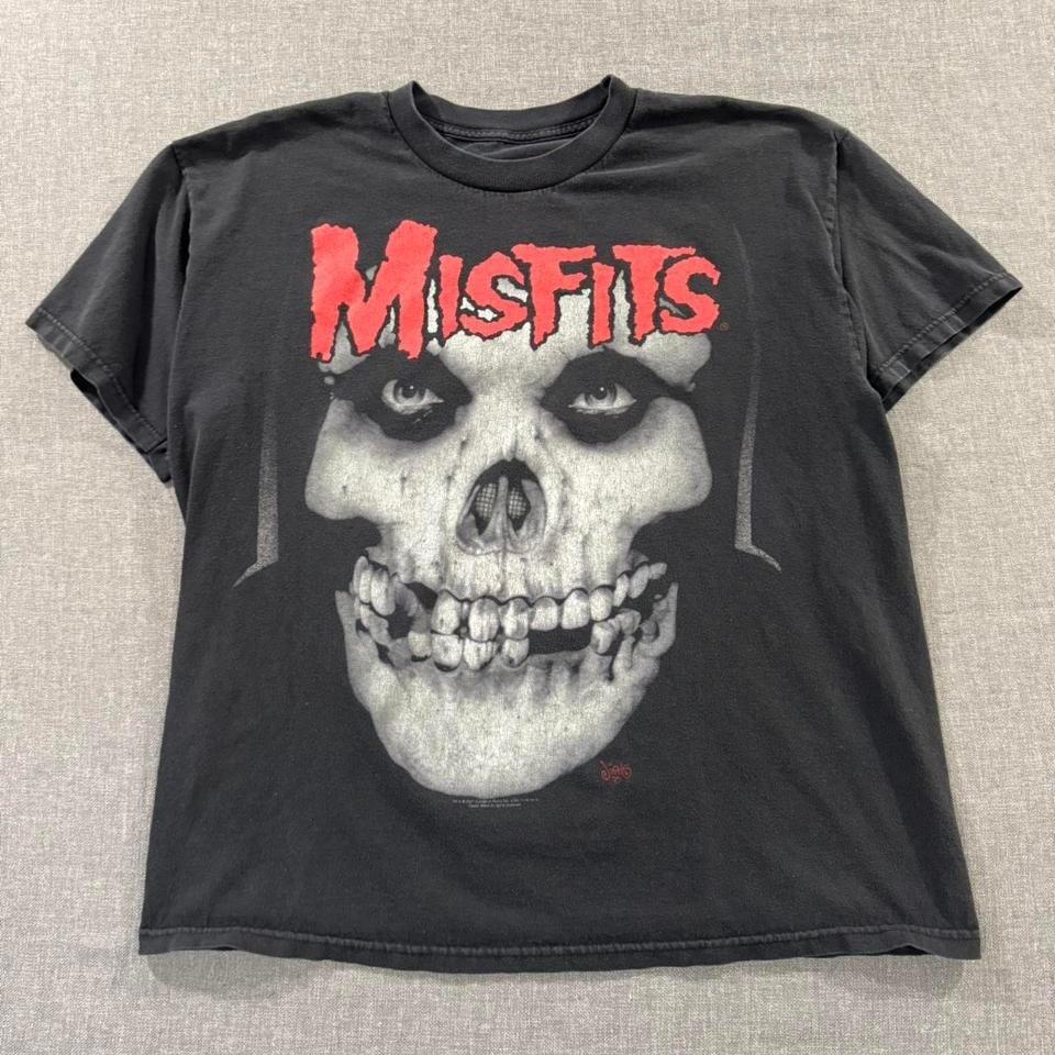 Vintage 2001 Misfits 20 Years Of Terror Crimson Skull Black Mens XL Unisex T-Shirt