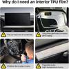 Car Interior Center Console Transparent TPU Protective Film Anti-scratch Film For Porsche Cayenne 2024 SUV Coupe 3.0T 4.0T