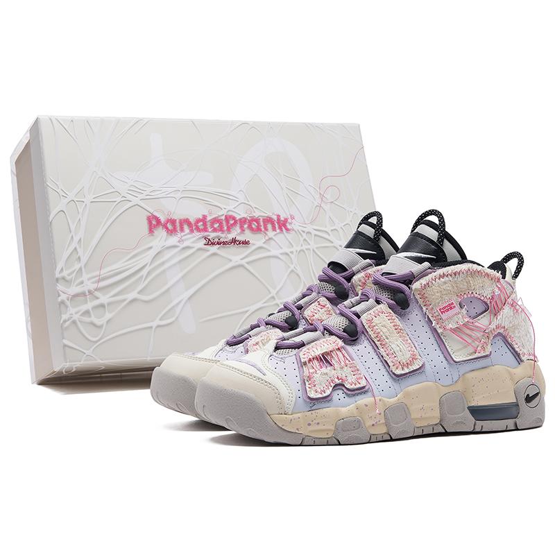 Nike Кроссовки Air More Uptempo Винтажные Баскетбольные Женские Средние Белый/Фиолетовый/Розовый FJ1387-001(КомандаH-S-BOX)