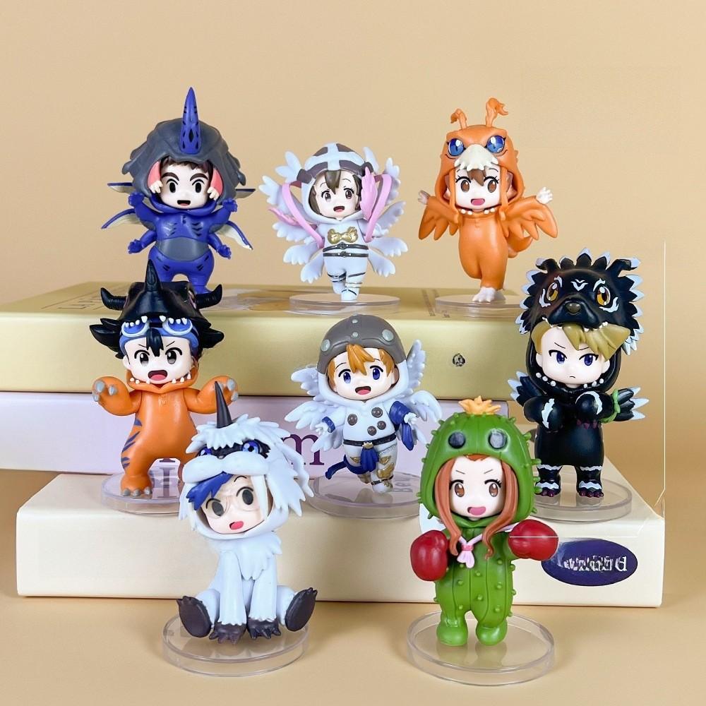 Игровые фигурки Digimon Adventure Q с прозрачными или белыми подставками для демонстрации