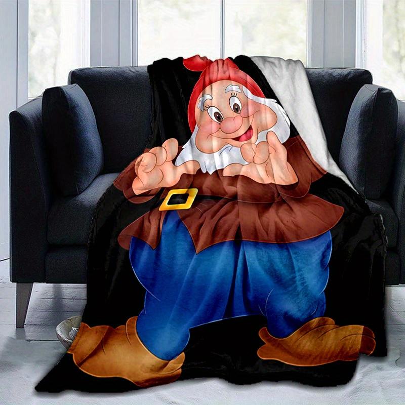 1pc, Disney Snow White Happy Dwarf Throw Blanket Perfect for Home Decor, Couch Cover, Outdoor Use, Gifts, Bedroom, Living Room, Travel