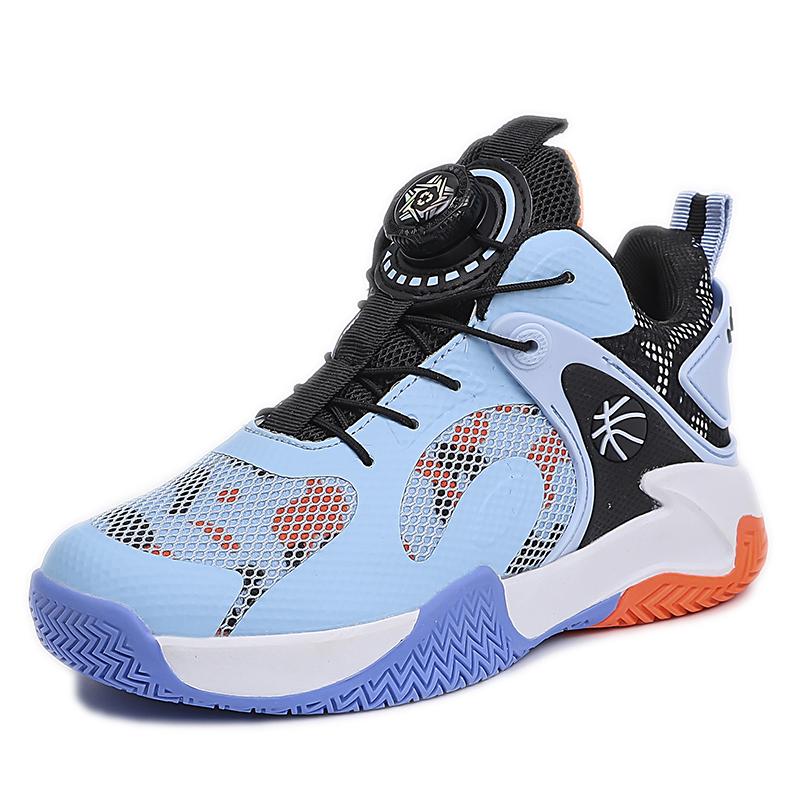 31-40 Подростковые Противоскользящие и Износостойкие Большого Размера Удобные и Модные Баскетбольные Кроссовки с Высоким Верхом из Сетки Спортивная Обувь