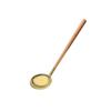 27cm Stainless Steel Cooking Spoon With Wood Long Handle Wooden Ladle Slotted Spoon with Holes for Cooking Soup Serving Spoons