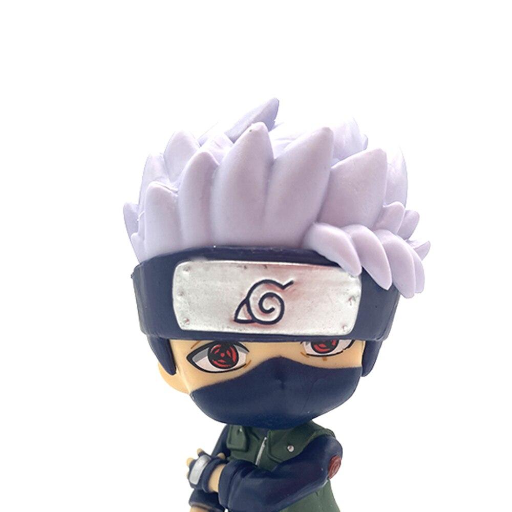 Naruto Shippuden Action Figure Anime Model Doll Hatake Kakashi Q Version Action Figure Pvc 4 Inch Statue Collectible Toys Gift
