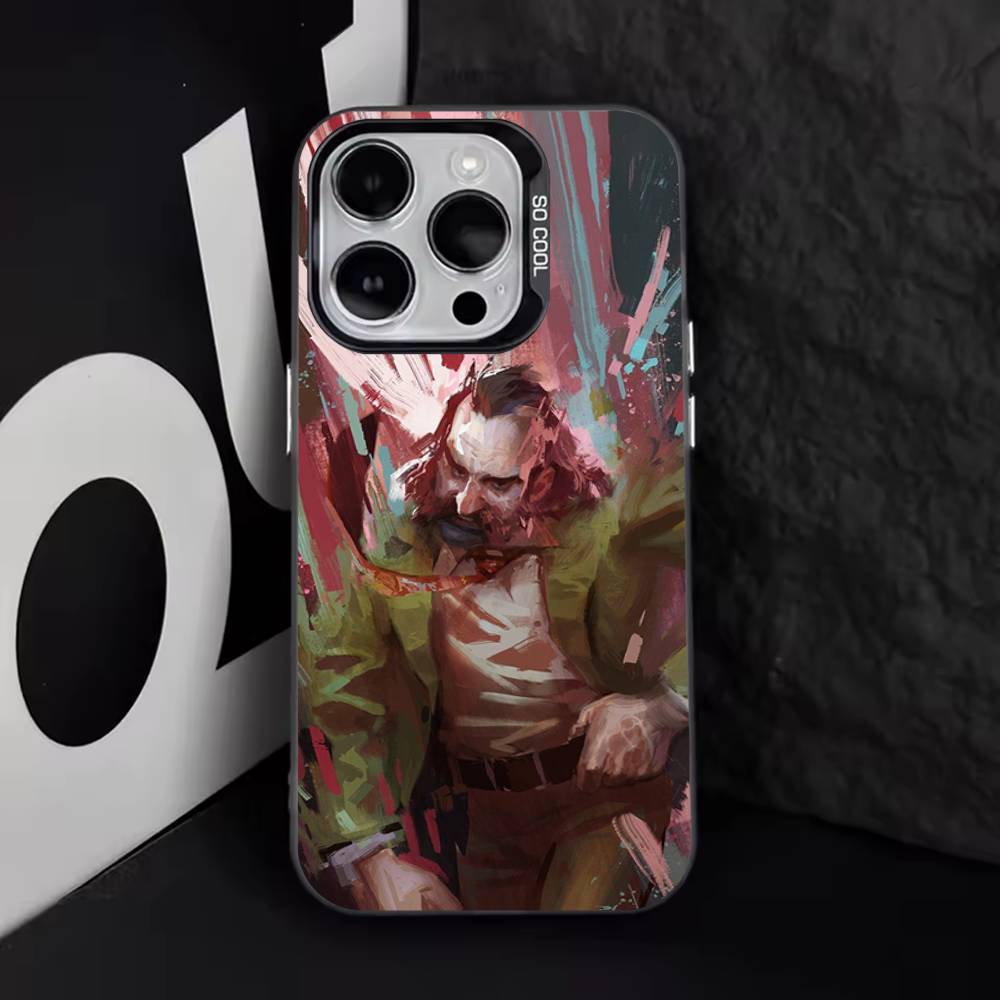 Чехол для телефона с игрой Disco Elysium для iPhone 16,15,14,13,12,11,8,7,Pro,Max,Plus,Mini,XS,SE Противоударный Черный Матовый Жесткий