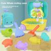 Пляжные игрушки для малышей Набор детских игрушек для песка с водяным колесом, формочками животных, лейкой, лопаткой для песка в милом чемоданчике Летнее путешествие