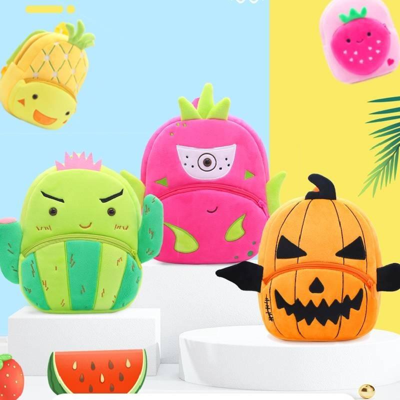 Cute And Adorable Fruit Pattern Backpack For Toddlers Plush Shoulder Bag Fv Model