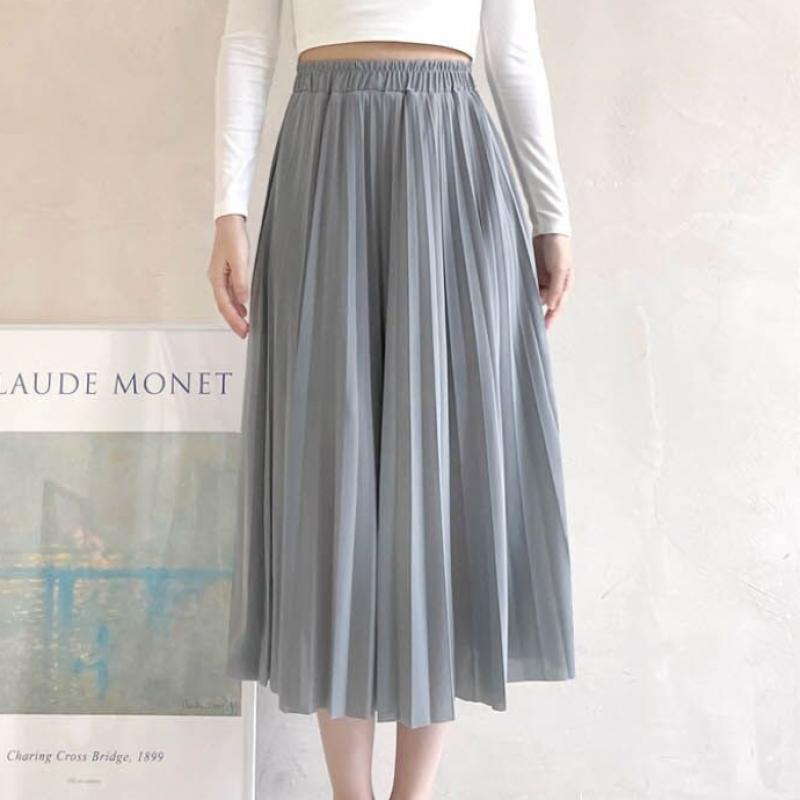 Shop Womens Guest+date Elastic Waist Chiffon Pleated Long Skirt Won Wsk Wf0b9a
