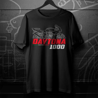 Черная мужская и женская футболка Для поклонников Moto Guzzi Daytona 1000