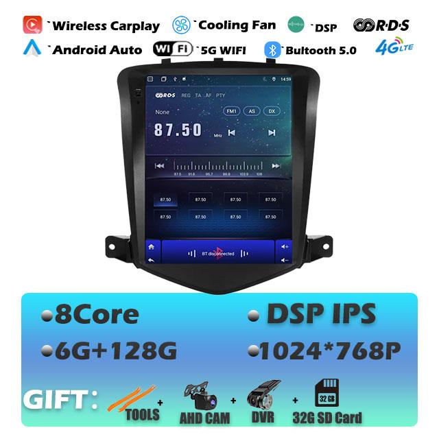 For Chevrolet Cruze 2008-2019 Carplay Android 14 Head Unit Car Radio Multimedia Video Player GPS Navigaion Stereo Audio