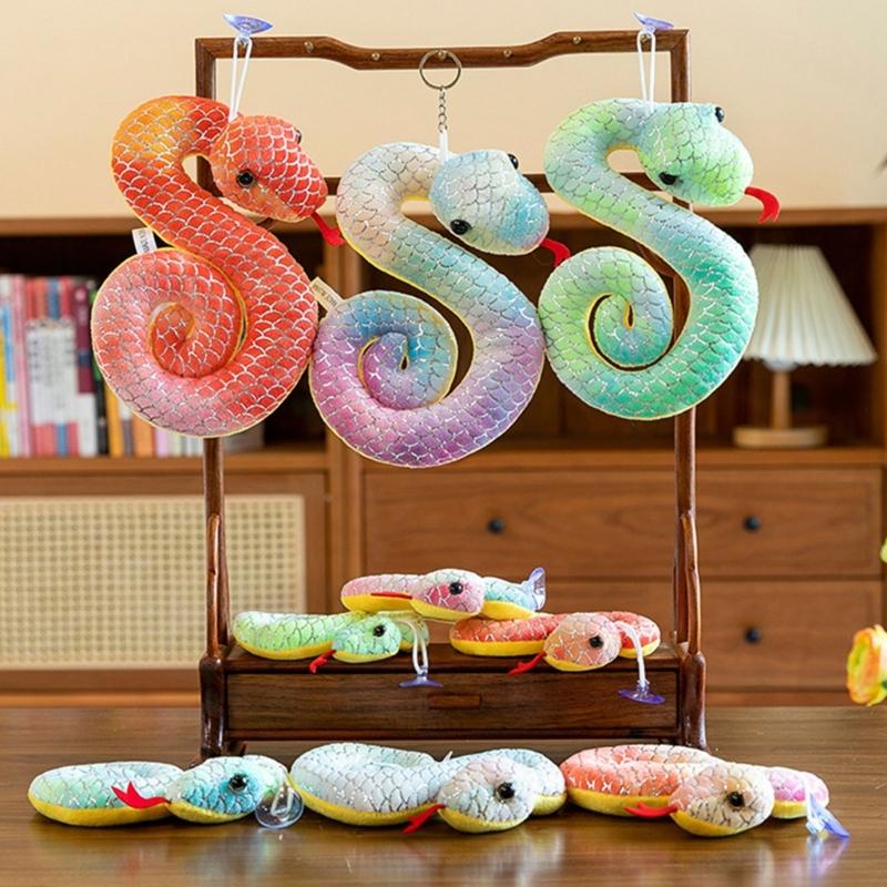 Fashionable Snake Hanging Ornament Charm Accessory with Vibranting Color and Gold Accent Sturdy PP Cotton Materials