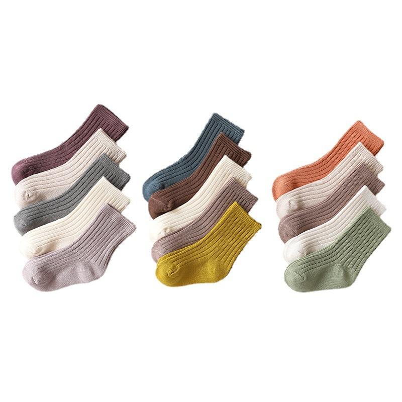 0-5Years 5Pairs/lot Kids Socks Spring Autumn Baby Girls Boys Socks Cotton Soft Children's Socks For Girls Boys