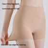 Women's Plus Size Mid-Waist Seamless Ice Silk Safety Shorts with Cotton Crotch